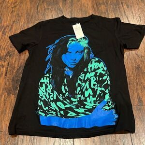 Billie Eilish Press Photo Black women Short Sleeve T-Shirt size M New with tags